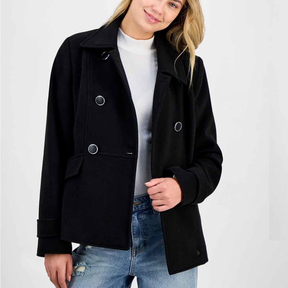 From Macy’s Black coat